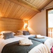 Chalet L'Erine top floor rooms with superb views from the balcony
